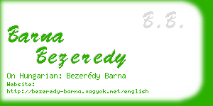 barna bezeredy business card